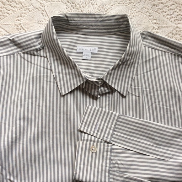 J. Jill Perfect Shirt ⭐️ striped ⭐️ cotton mix - Picture 2 of 6